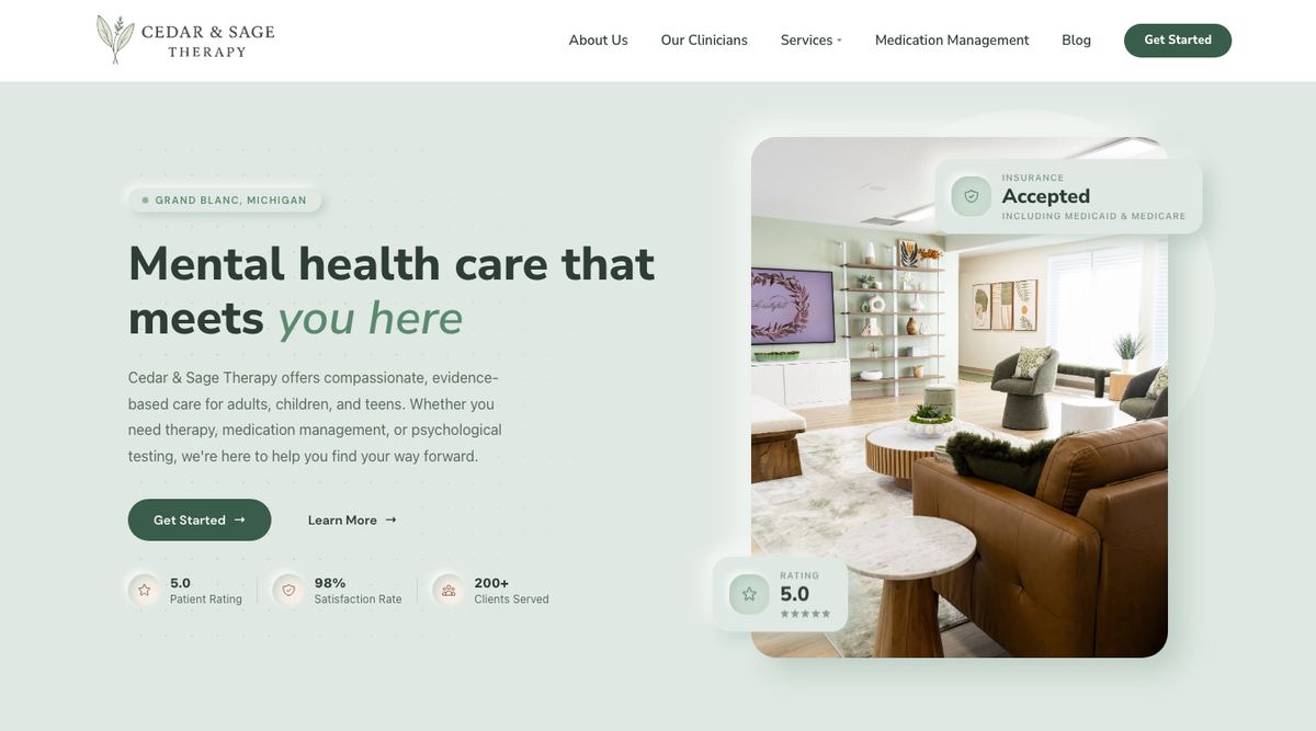 cedarsagetherapy.com